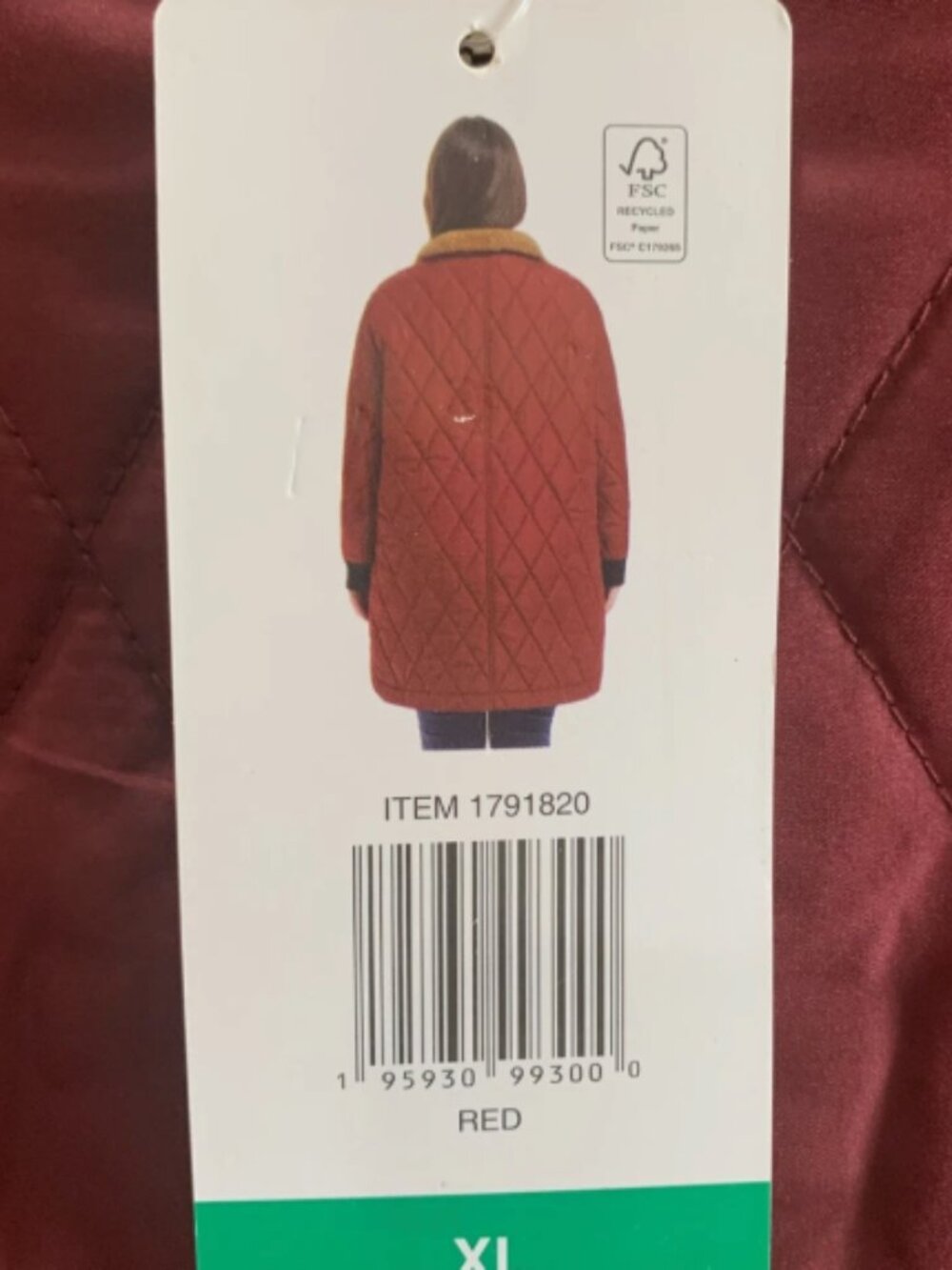 New Weatherproof Vintage Women’s Quilted Puffer Coat, Burgundy, Size XL ⭐️ - Picture 5 of 10